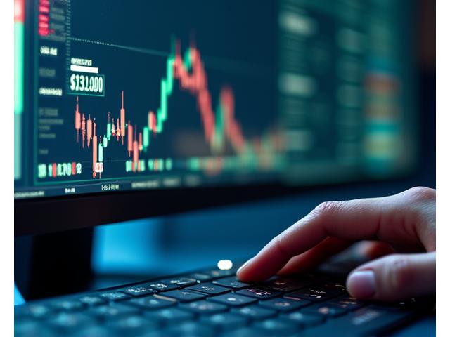 Graphiques financiers sur un écran d'ordinateur