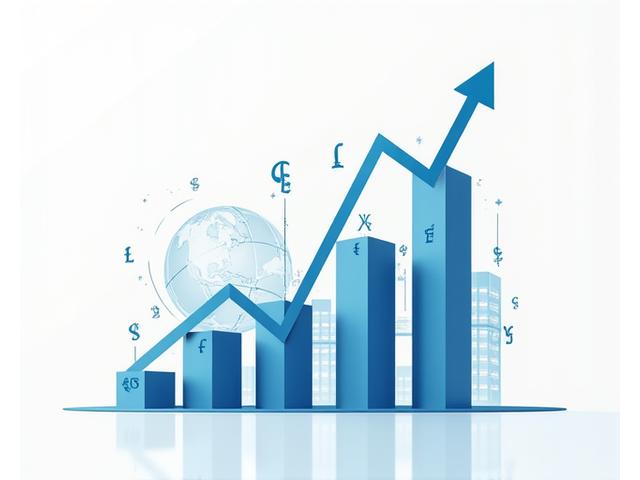 Graphiques boursiers et icône de monnaie