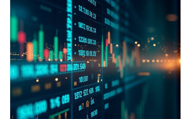 Image illustrant l'analyse financière avec des graphiques boursiers et des chiffres