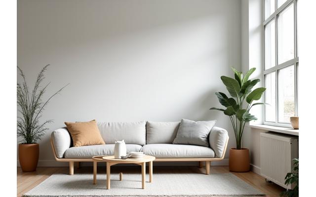 Image illustrant la vie minimaliste avec un intérieur épuré et des objets essentiels